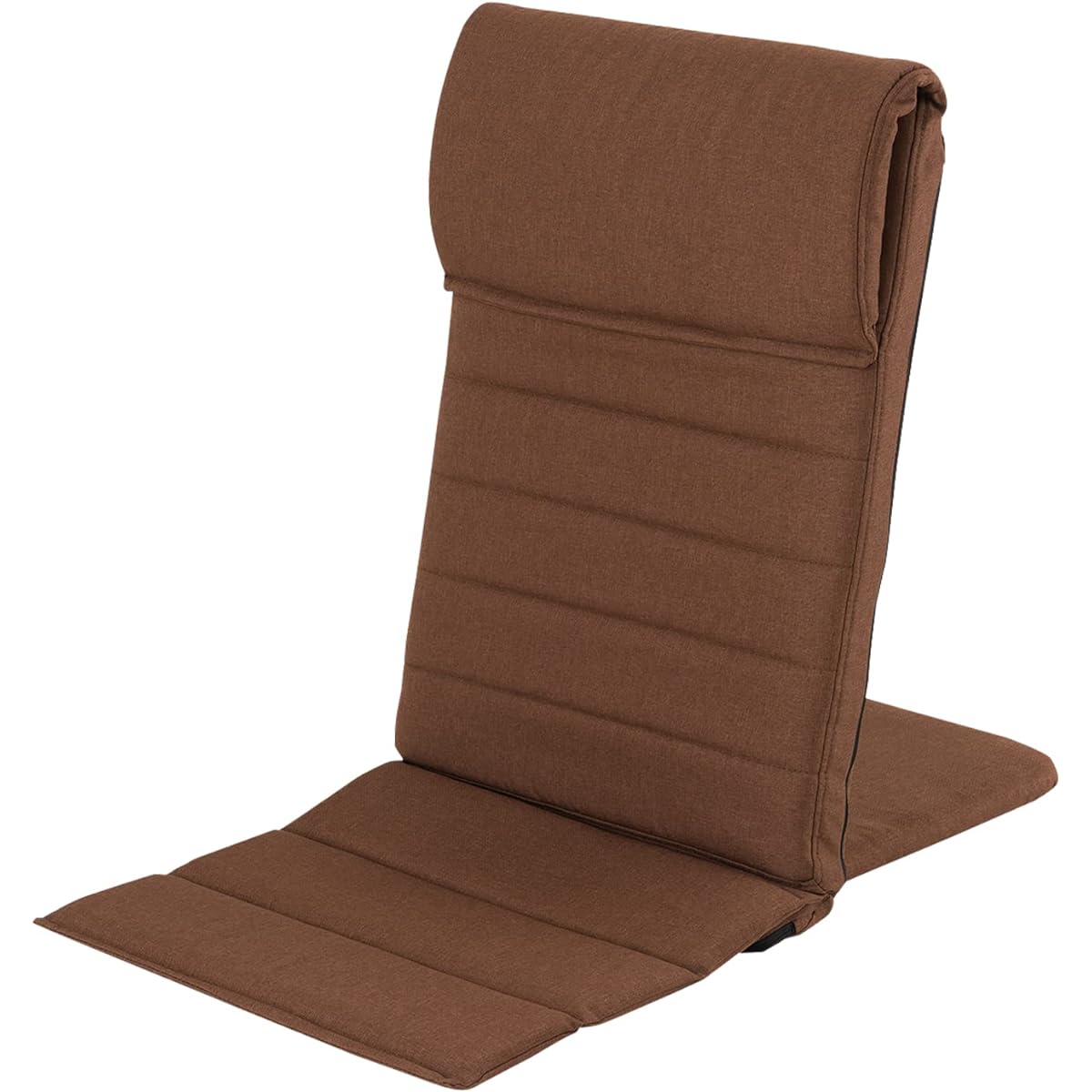 Doshisha Anytime Anywhere Backrest, Slim Chair, Thin, Compact, Backrest, 14 Levels of Reclining, High Back that Supports the Head, Anti-Fall Stopper, Foldable and Storage, Lightweight, Over the Bed, Reading, Gaming, Brown EIDS-BR