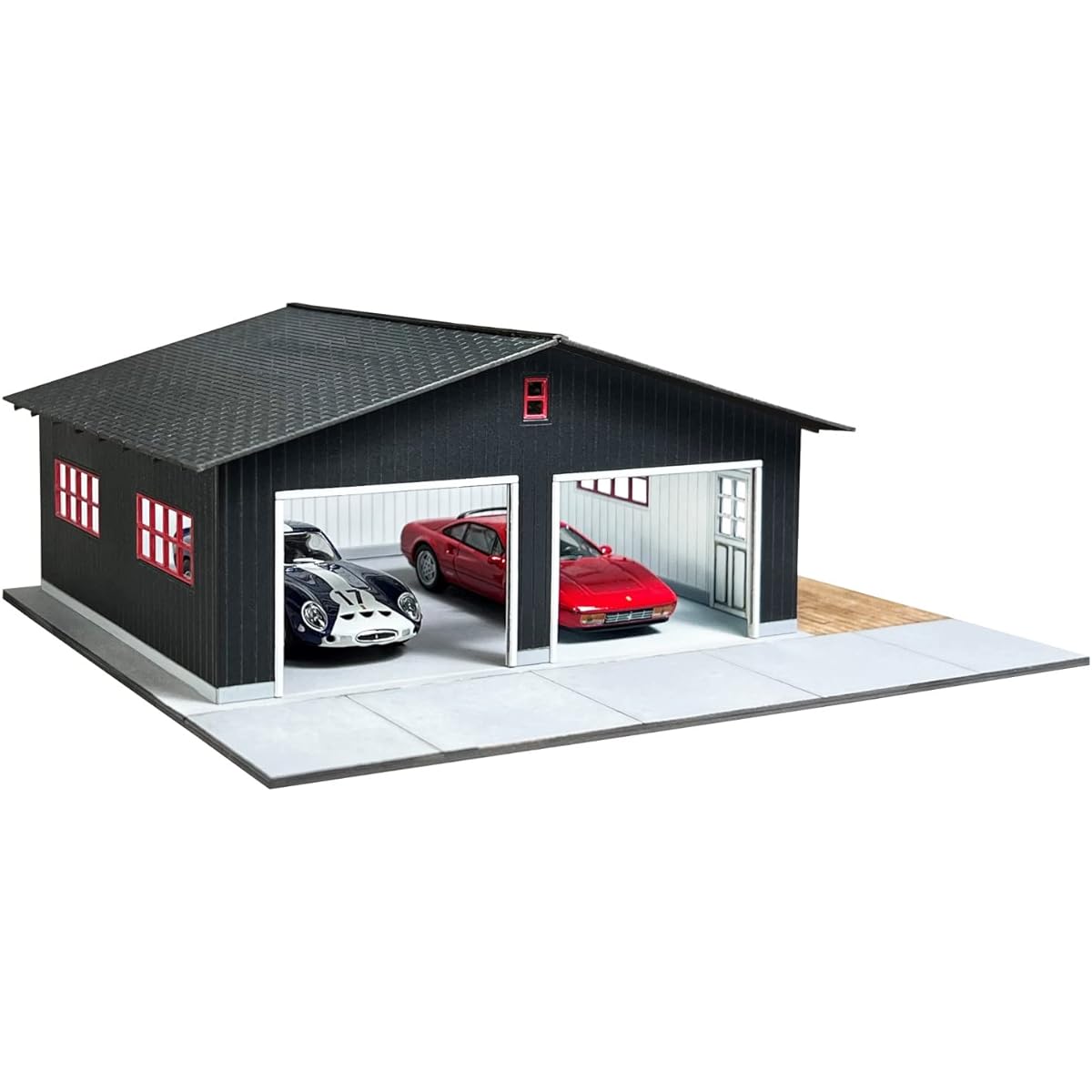 Cobaanii mokei Kobo Cobaanii Model Workshop 1/64 Sweet Style Garage Life Series 2 Car Garage Wooden Assembly Kit SS-042
