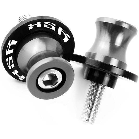 Swing Arm Spool Slider Stand Motorcycle 6MMCNC Aluminum Swing Arm Spool Stand Screw Slider For YA-MA-HA XSR700 XSR900 XSR 700 900 2015 2016 2017 2018 2019 (Color: Gray)