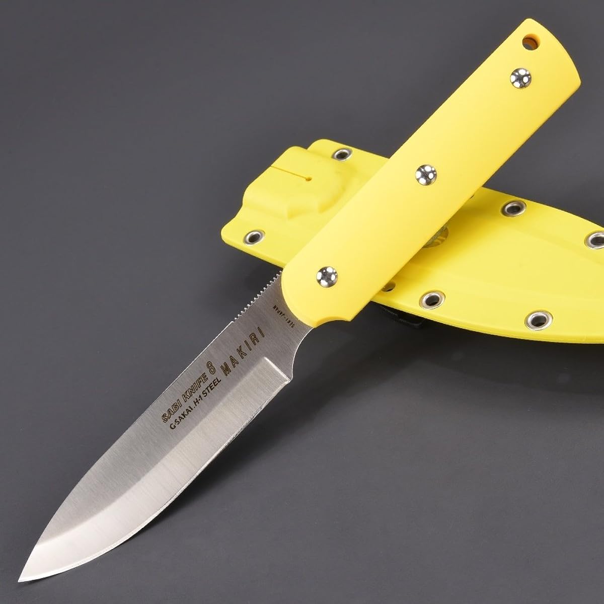G.SAKAI Outdoor Knife Sabi Knife 8 Makiri Sports Yellow