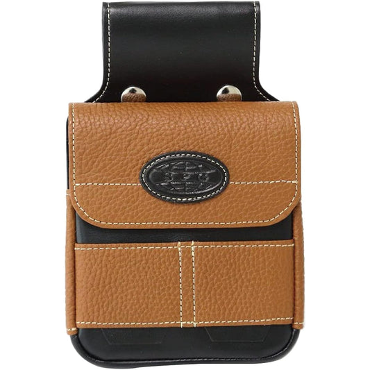 Park Golf Pouch [SPG Select Pouch] Genuine Leather Pouch Ball Waist Pouch Lightweight Smartphone Storage Craftsman (Camel)