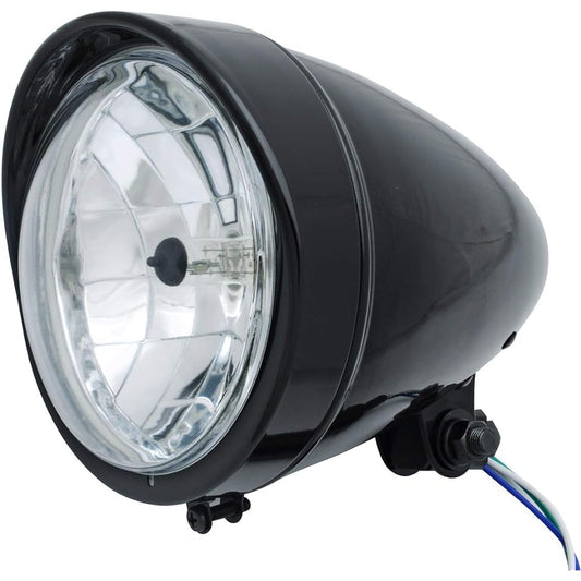 Motorcycle Headlight H4 5.5inch Baetlite Crystal Long BK 27565
