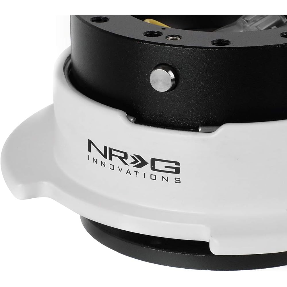NRG Innovations SRK-250BK-WT Quick Release Kit (Body Color Select) / White Ring with Fingergo