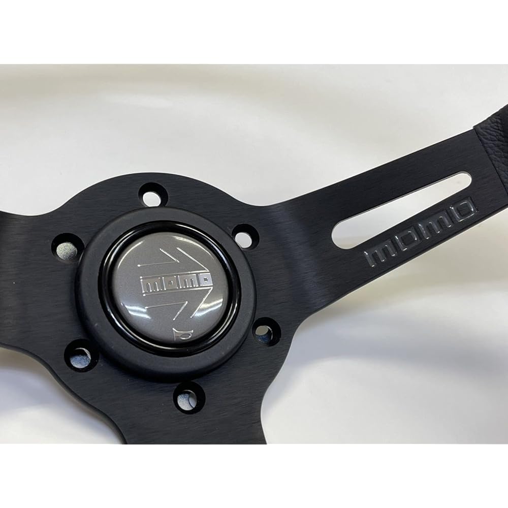 MOMO DRIFTING 350D 85mm deep cone black spoke 35 pie black stitch