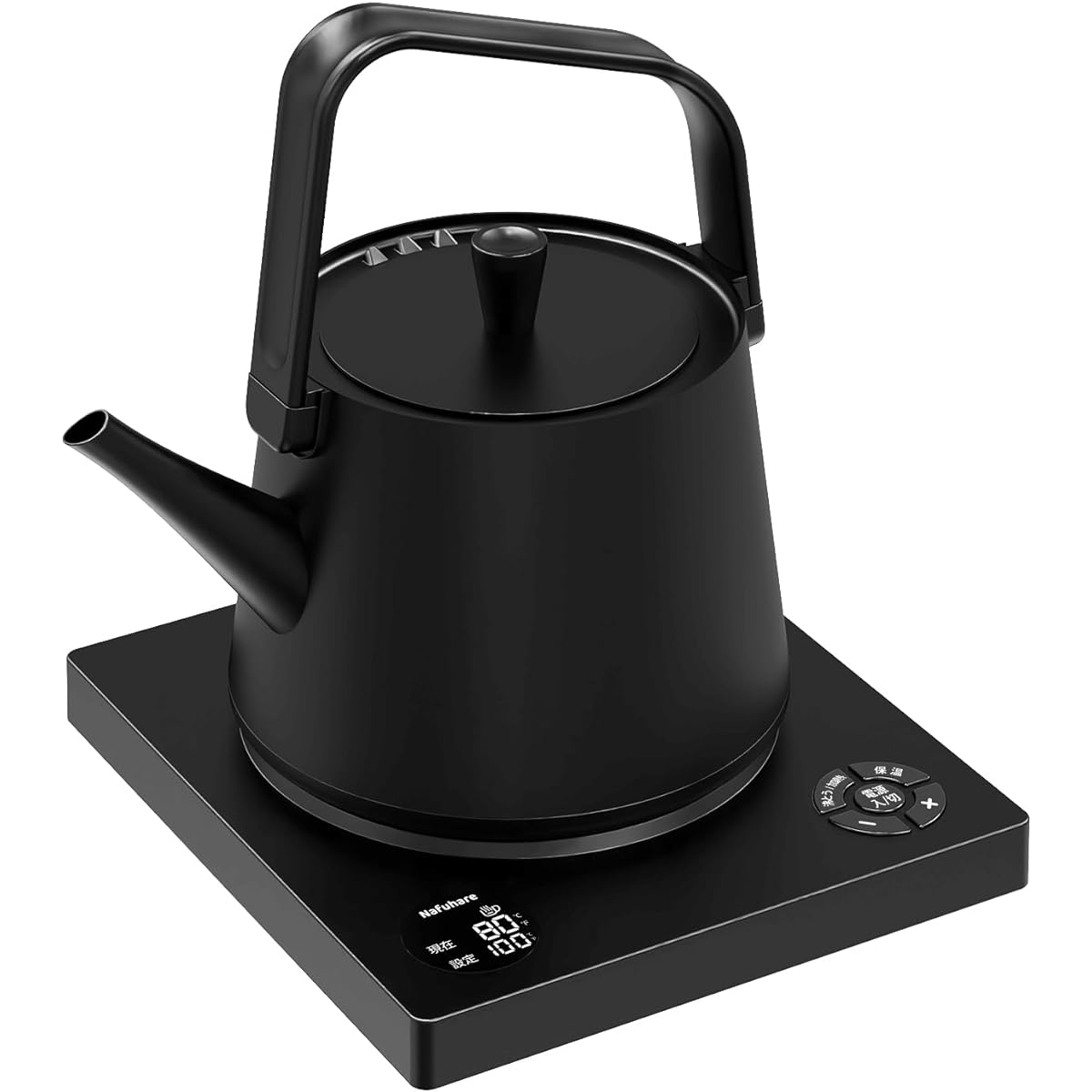 [Nafuhare Original] Electric Kettle, 0.7L, 1000W, Temperature Adjustment, 2H Heat Retention, Electric Pot, Coffee Drip Kettle, Stainless Steel, Automatic Power Off, Dry Boiling Prevention Function, Low Power Consumption, Water Boiler, PSE Certified