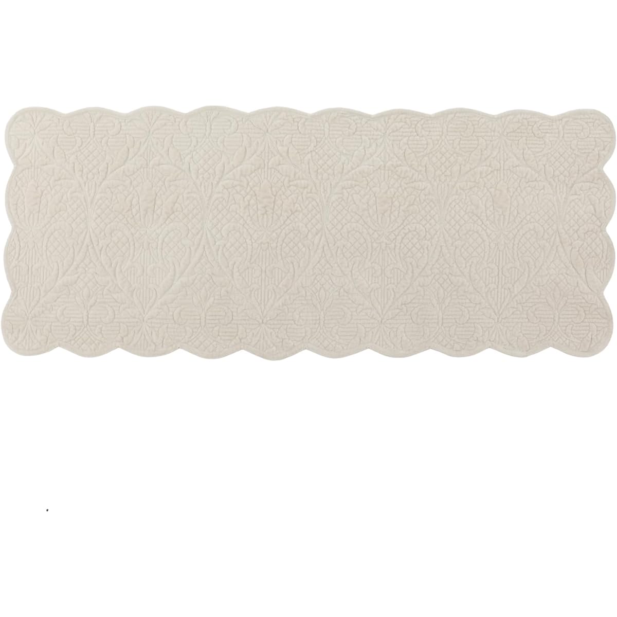 Kawashima Textile Cercon Long Sheet Leaf Ornament Quilt Light Gray 52 x 170cm LN1382 Washable