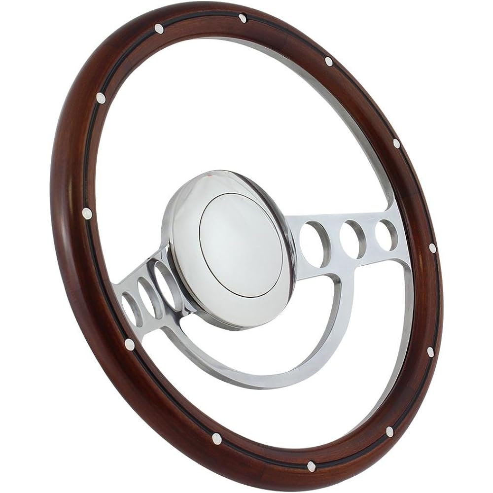 Forever Sharp 14 inch polishing finish (9 holes) Classics steering wheel tongue half -flap