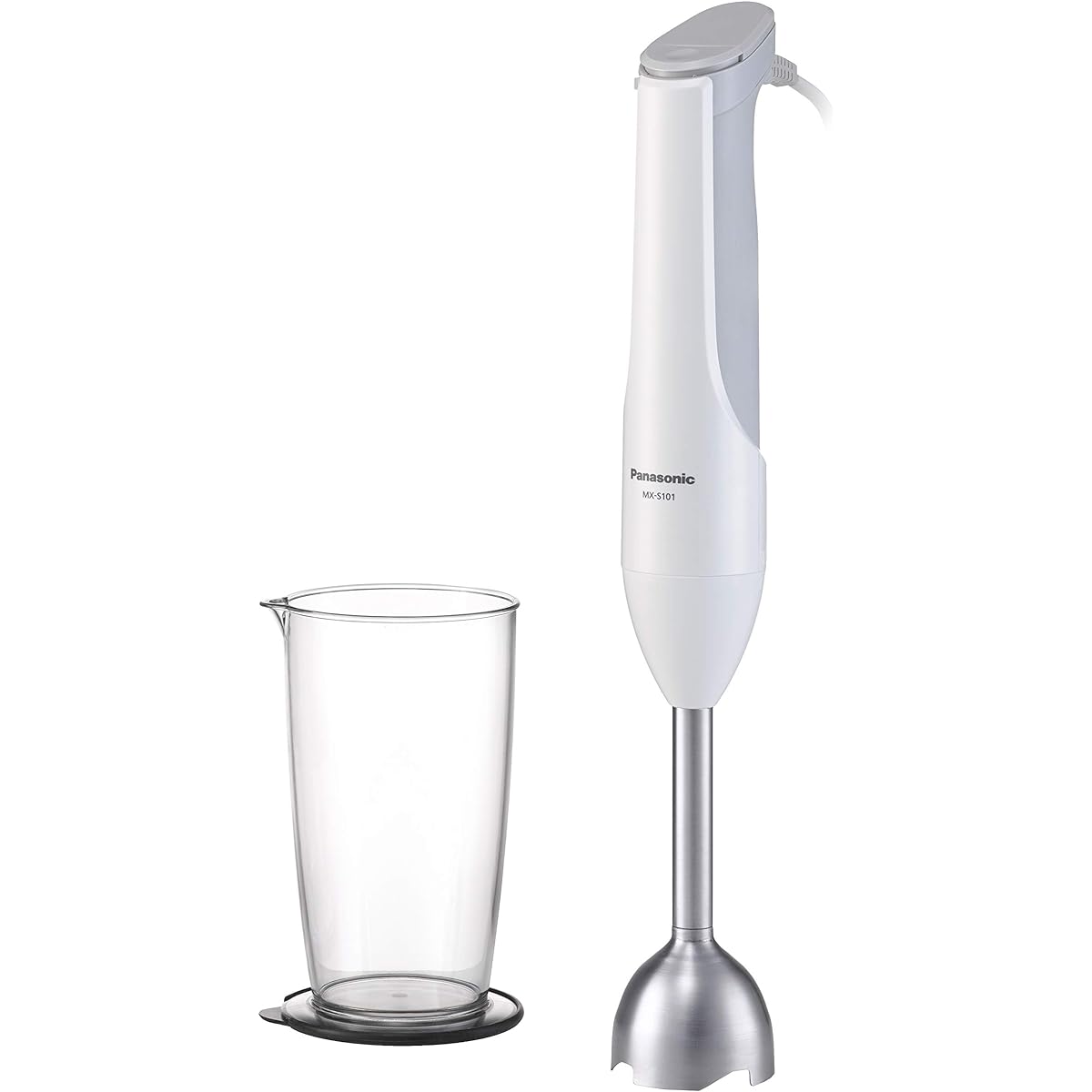 Panasonic hand blender 4 blades 2 roles in 1 (mixing/crushing) with child lock White MX-S101-W