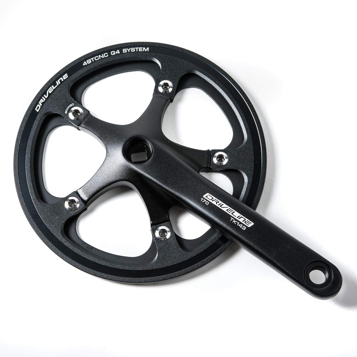 Driveline Driveline TK143 Crankset for Bicycles [Crank & G4 Model Bash Guard / Chainring Guard] BCD130mm [Regular Imported Product]