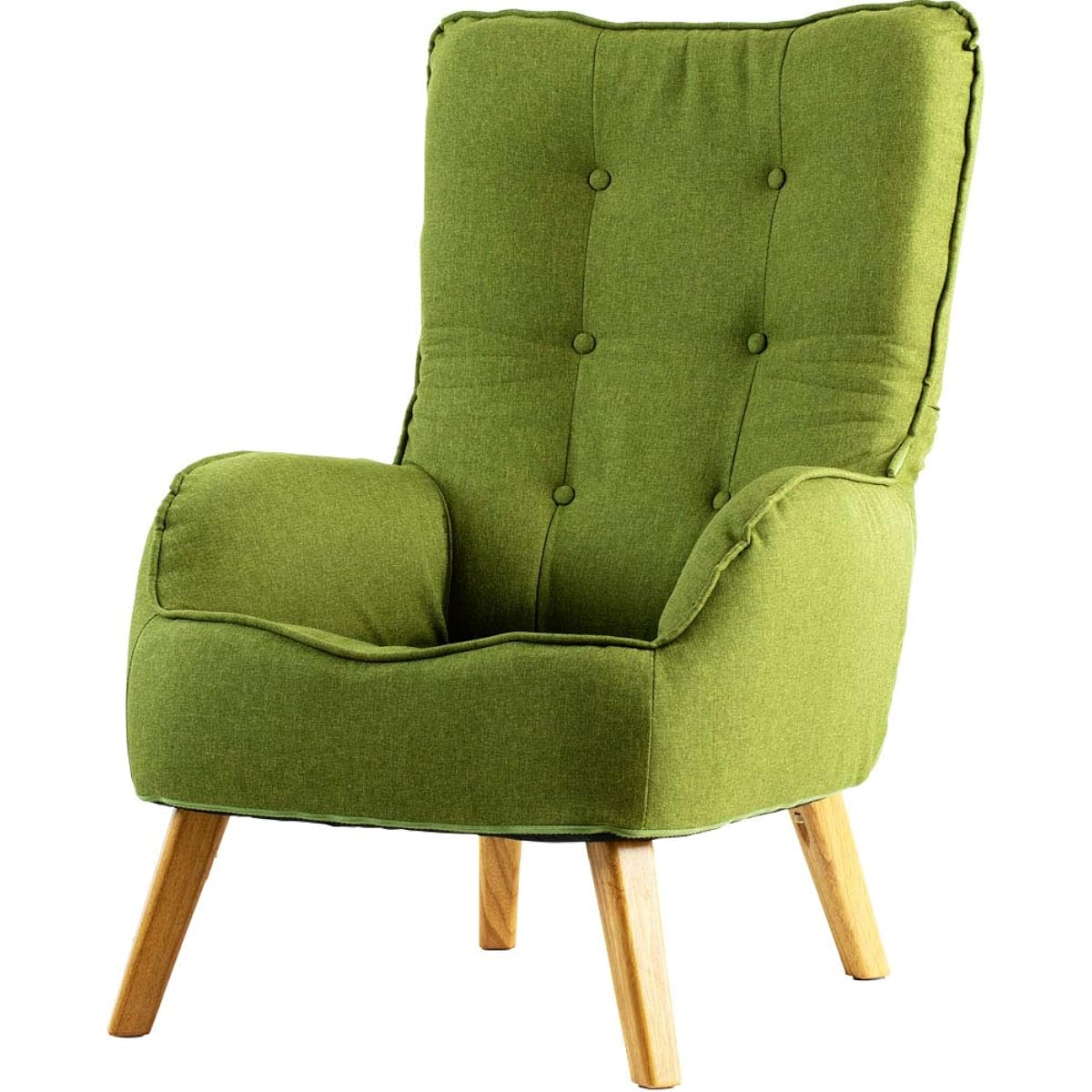 Iris Plaza Sofa Chair, 1 Seater, Floor Sofa, Stylish, 1 Seater Sofa, Relaxing Rubber Wood Green HGSF-930 66 x 75 x 93cm