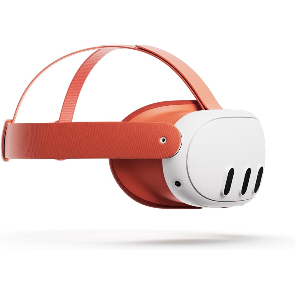 Meta Quest 3 face part & head strap (blood orange)