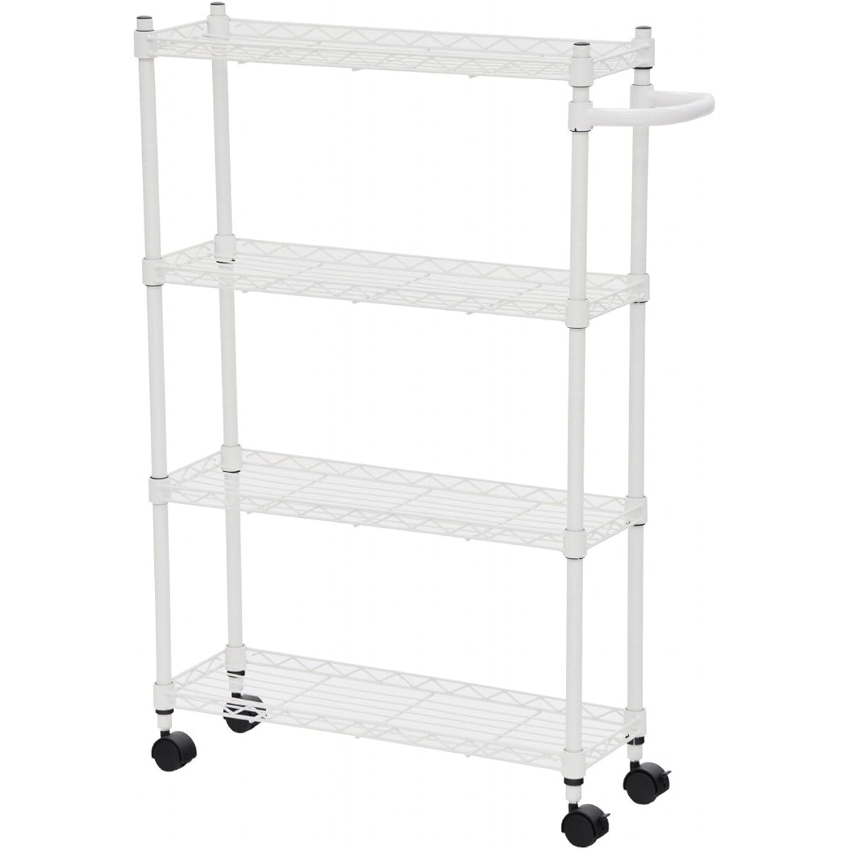 AIS Slim Wagon 4 Tiers Width 20 x Depth 60 x Height 94.5cm White KS-2095WG