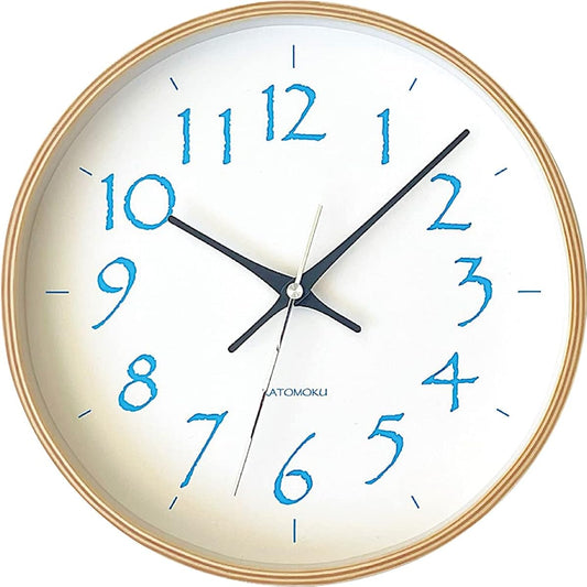 KATOMOKU plywood wall clock 20 sweep (continuous second hand) km-119LB φ252mm