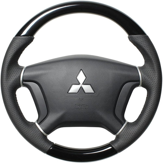 REAL Steering [Delica D:5 (CV#W)] Piano Black D5-PBW-BK