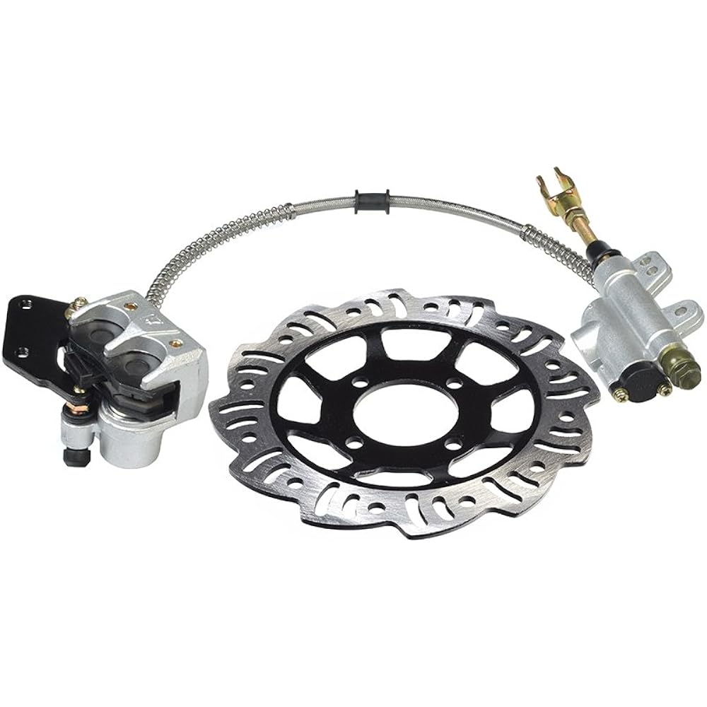 AlveyTech Rear Foot Brake, Disc, Pad, Master Cylinder Assembly for 110cc & 125cc Dirt Bikes