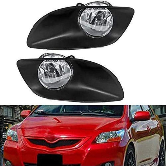 labwork Fog Light Fog Lamp (Clear Lens) 2006 2007 2008 Toyota Yaris 4 Door with Switch and Wiring Kit (Set of 2)