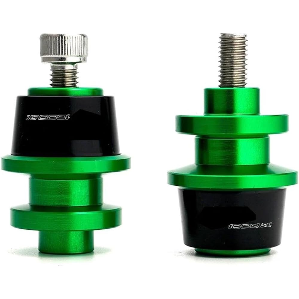 Motorcycle Bobbin Slider Stand Motorcycle CNC Aluminum 8mm Swing Arm Spool Slider Stand Screw For NINJA 1000 SX NINJA 1000SX 2020 2021 Ninja1000sx (Color: Gold)