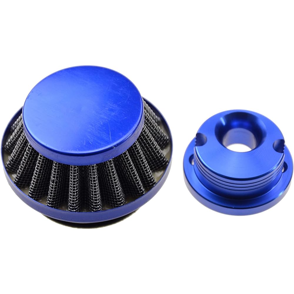 GOOFIT 44mm Air Filter 2 Stroke Aluminum Base Blue Upgrade Kit Replacement for 43cc 47cc 49cc Scooter ATV Mini 4 Wheel Pocket Bike