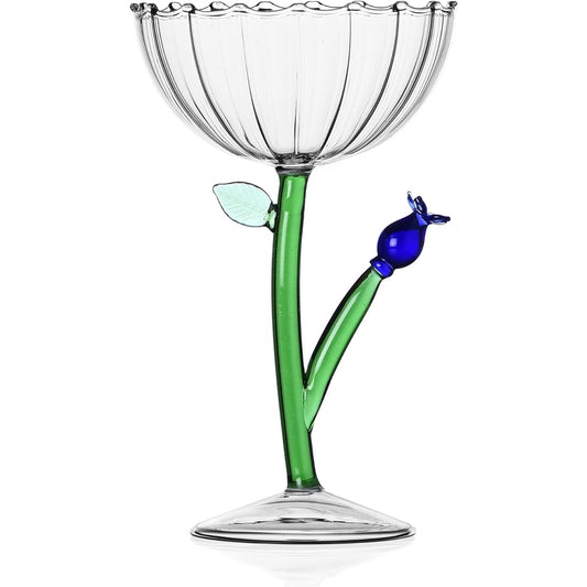 ICHENDORF champagne glass opticall blue flower blue flower 09354012-CN