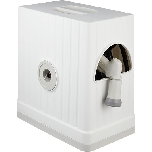 Iris Ohyama Hose Reel 30m Full Cover Hose Reel EX 30M Light Beige/White Watering Hose Water Hose Gardening FHEXN-30 Space Saving Compact Lightweight