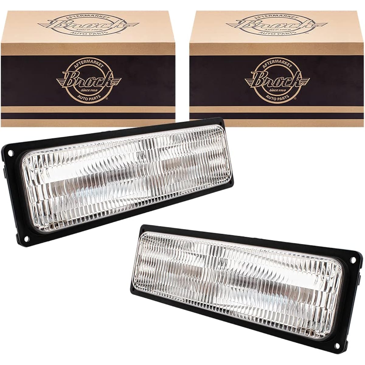 Pair Set PARK SIGNAL Front Marker Light Lamp Replacement 94-02 GM SUV Pickup Track Composite Head Lamp 5976837 5976838