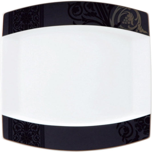 NARUMI Plate Dish Black Arabesque Black 23cm Meat 51106-5365