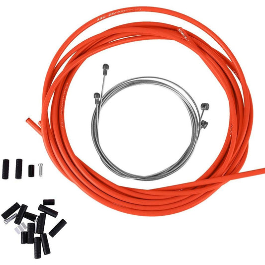 Bicycle Shift Cable Set Shift Cable & Brake Wire Tube Versatile Shift Brake Cable 4 Color Options (Orange)