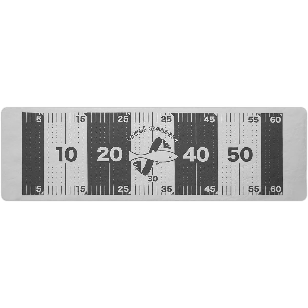 Fish-friendly towel measure, made in Japan, fishing fishing measure, simple scale, fish measurement, fish, leisure, outdoor (gray, (small) size approx. 690 x 210 mm)