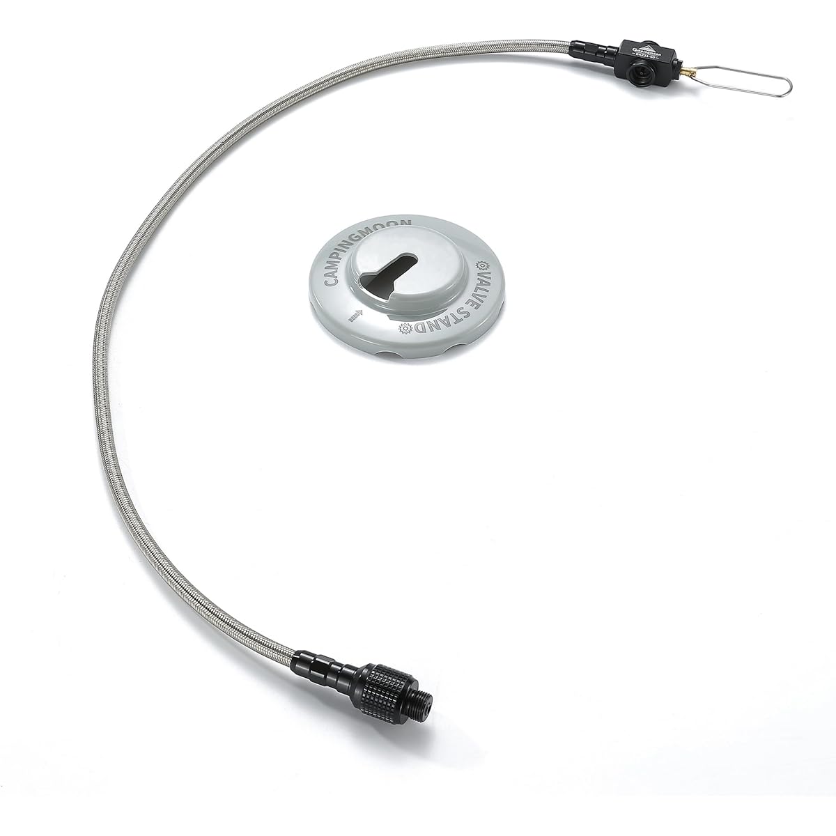 CAMPING MOON Multi-gas hose line with valve, screw-in type, OD can specification, with liquid drain stand BKZ21-60