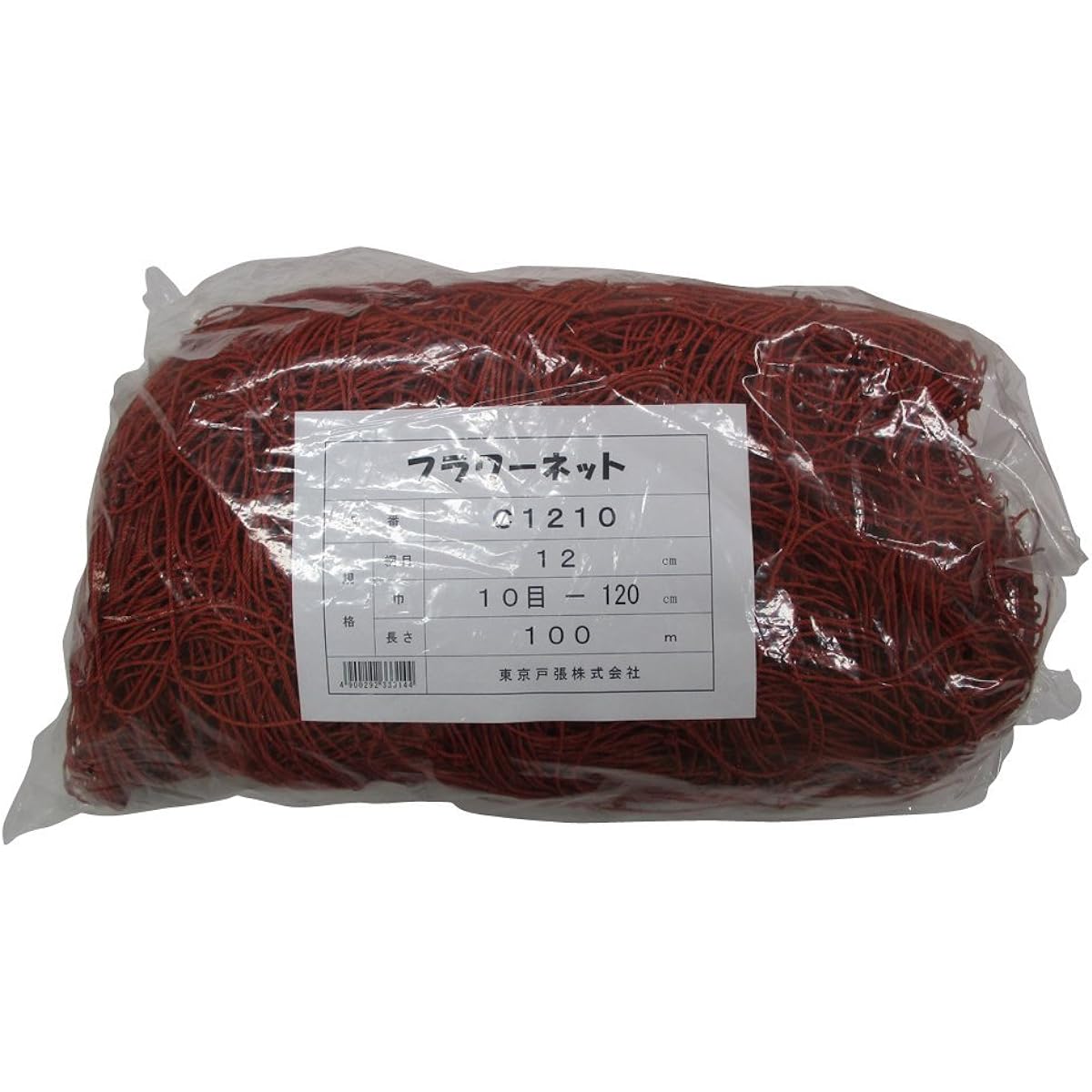 Tokyo Tobari Flower Net C Type 12cm square 10 stitches x 100m [Brown/400d x 24 strands] C1210 522050