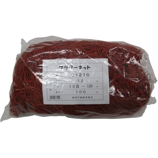 Tokyo Tobari Flower Net C Type 12cm square 10 stitches x 100m [Brown/400d x 24 strands] C1210 522050