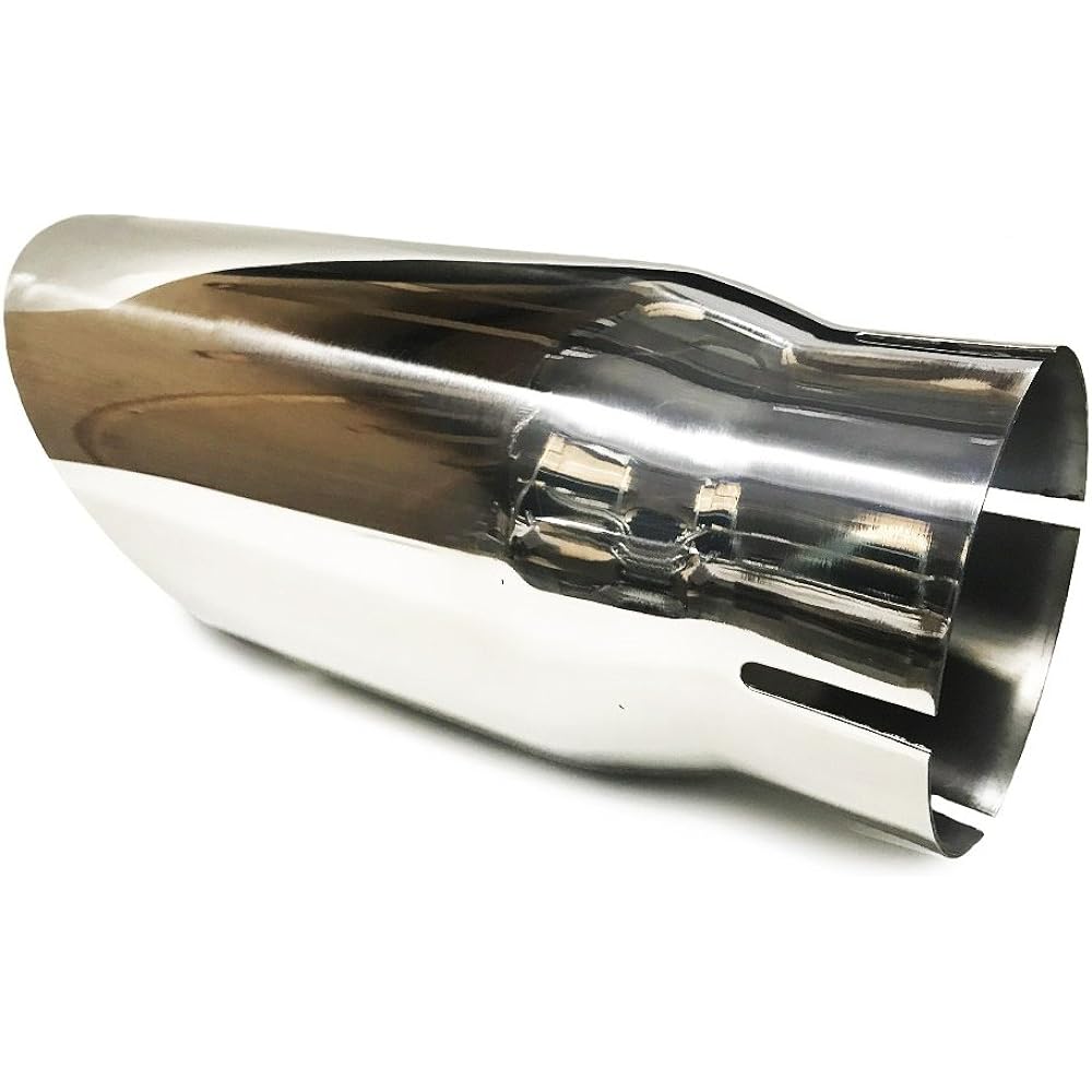 Exhaust stainless steel bolt on -chip (4 inch inlet 5 inch outlet length 12 inch)