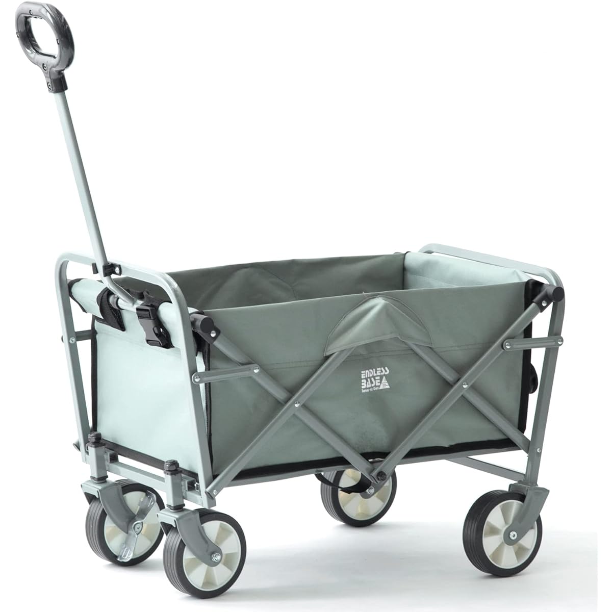 ENDLESS-BASE Carry Wagon Mini Folding 43L Load Capacity 80kg Outdoor Cart Compact Wagon Ash Gray 44400021(81191)