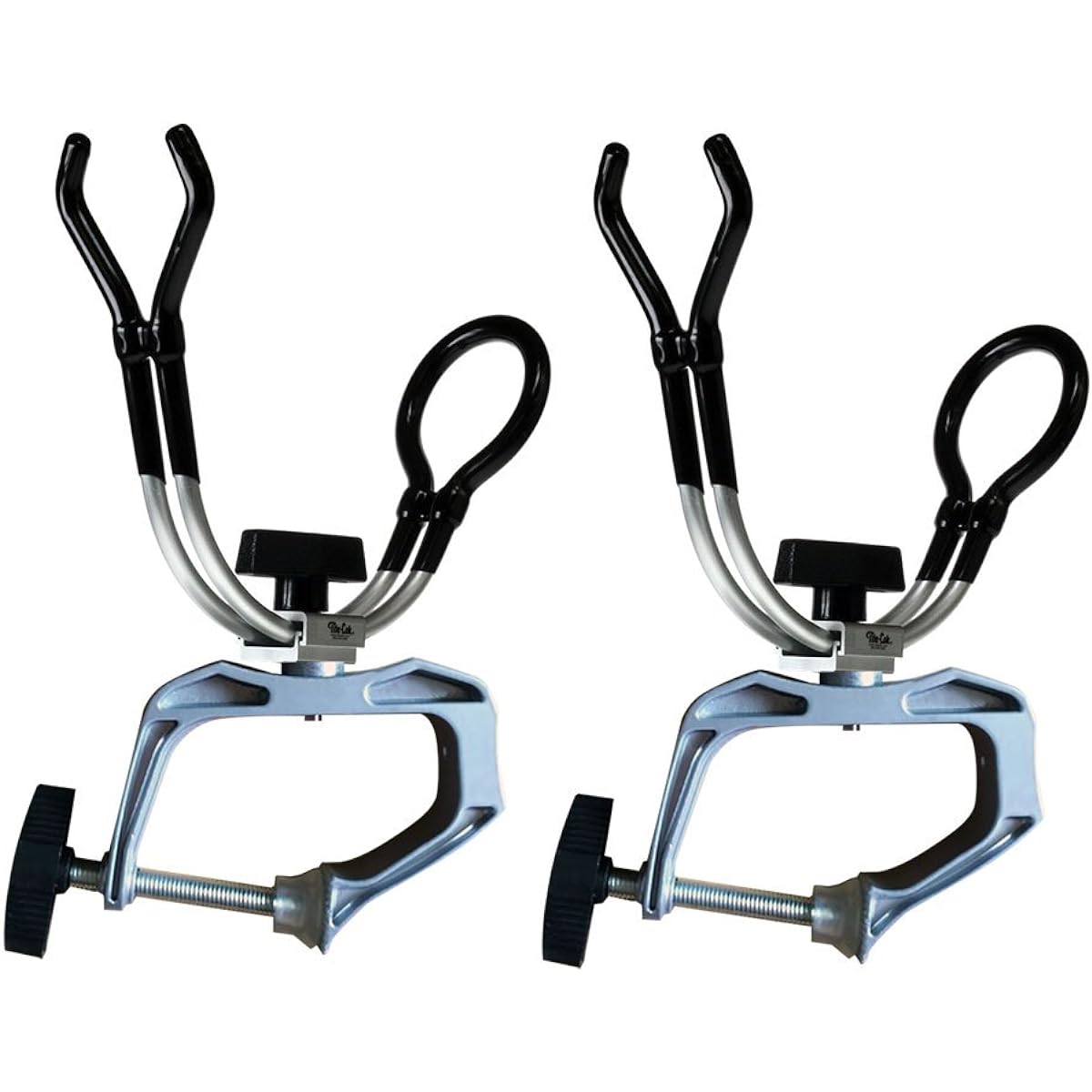 NUZAMAS Set of 2 Fishing Rod Holders Solid Aluminum Alloy for Boat Kayak Yacht Rack Equipment | Mount up to 5cm Clam | Rotatable 360 degrees