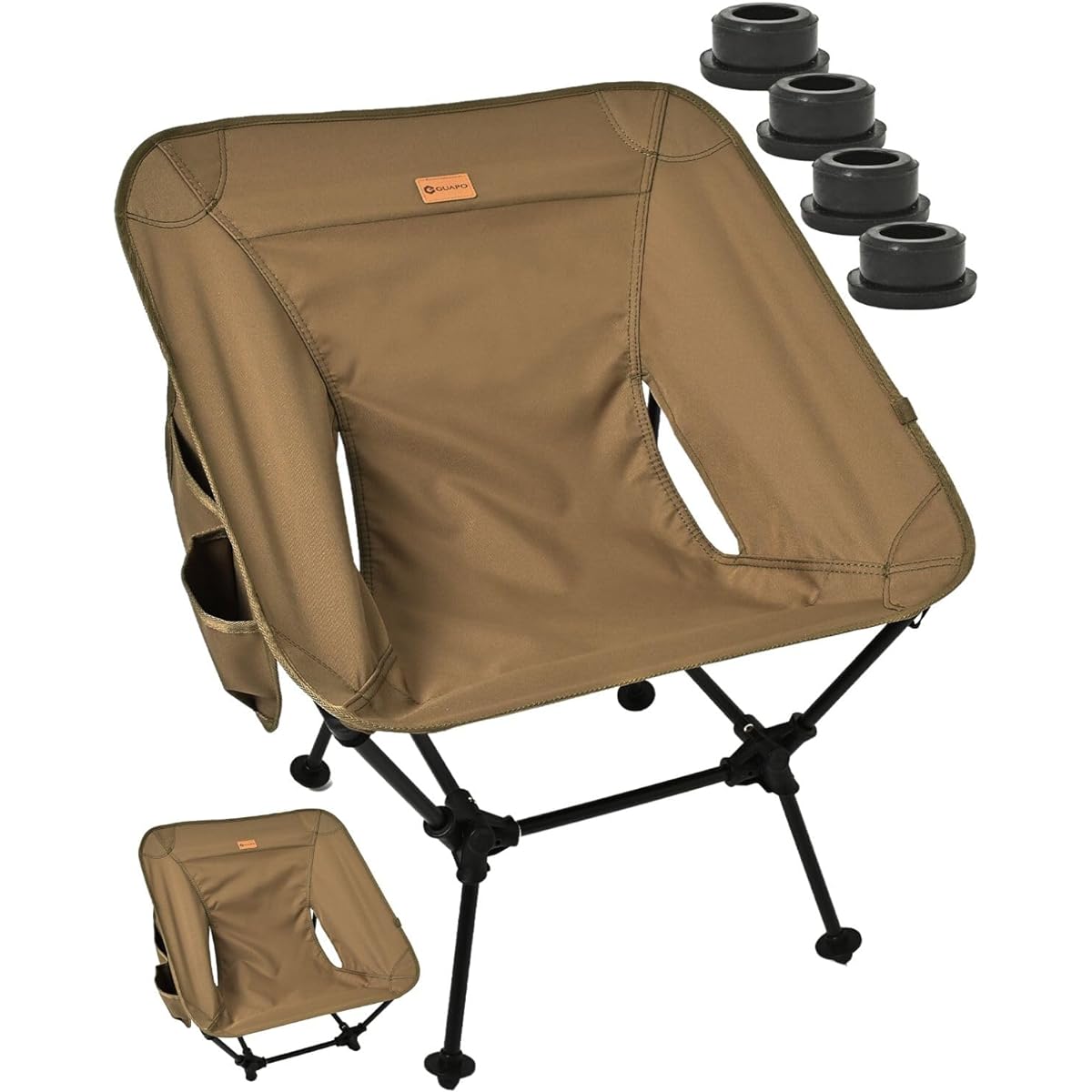 GUAPO Outdoor Chair Camping Chair 2WAY Grand Low Chair V2 Model Grand Chair (Coyote)