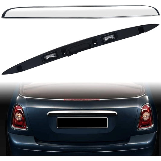 ZONFANT Chrome Rear Trunk Hatch handle with lamp Tail Gate Trimlid Trunk Lift Gate Pull Handle 2005-2015 BMW MINI COOPER R56 R57 R57 R57 Series #51132753603 Replacement