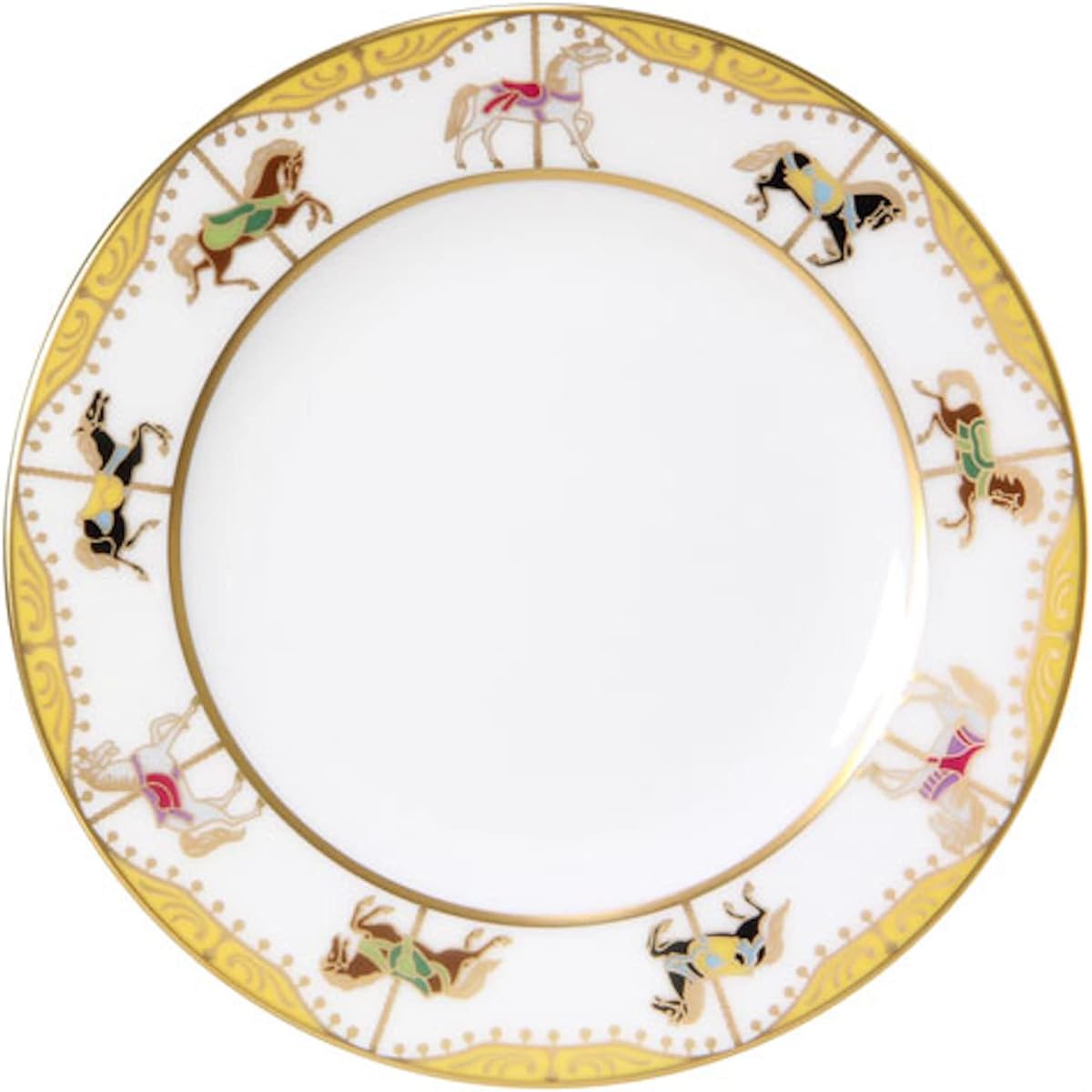 Okura Toen Succeeding Carousel 20cm Cake Plate 3h/1901