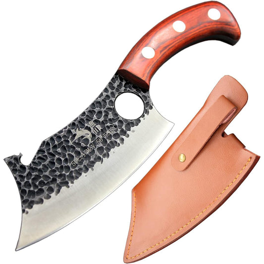 Irisawa Bone Cutting Knife [Integrated and robust bone cutting knife] [With bottle opener function] [Perfect for outdoor use] For household use, cutting and handling fish, seafood, meat, bones, etc.