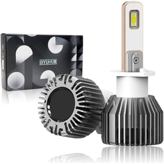 HYUGA U9S H1 LED Headlight, Compatible with 12V/24V Cars, Color/6000K, White, 2 Pack