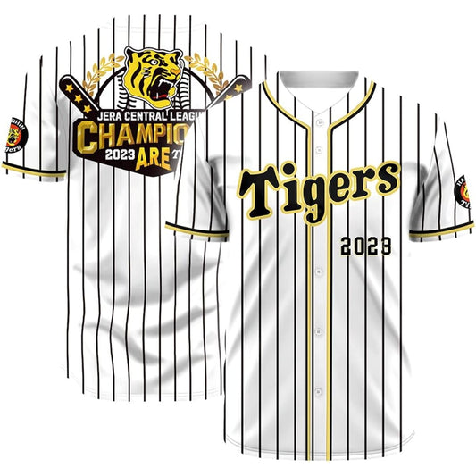 [Gnognauq] Tiger's Glory Hanshin Tigers Uniform Victory Commemorative Goods 2023 Japan No. 1 Memorial Baseball Uniform Hanshin Fan Jersey Cheer