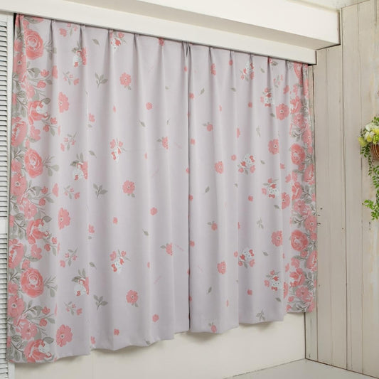 Sanrio [Made in Japan] Hello Kitty 1st grade blackout curtains, set of 2, width 100 x 192cm length, 99.99% shading rate, washable, character SS-11-201-26