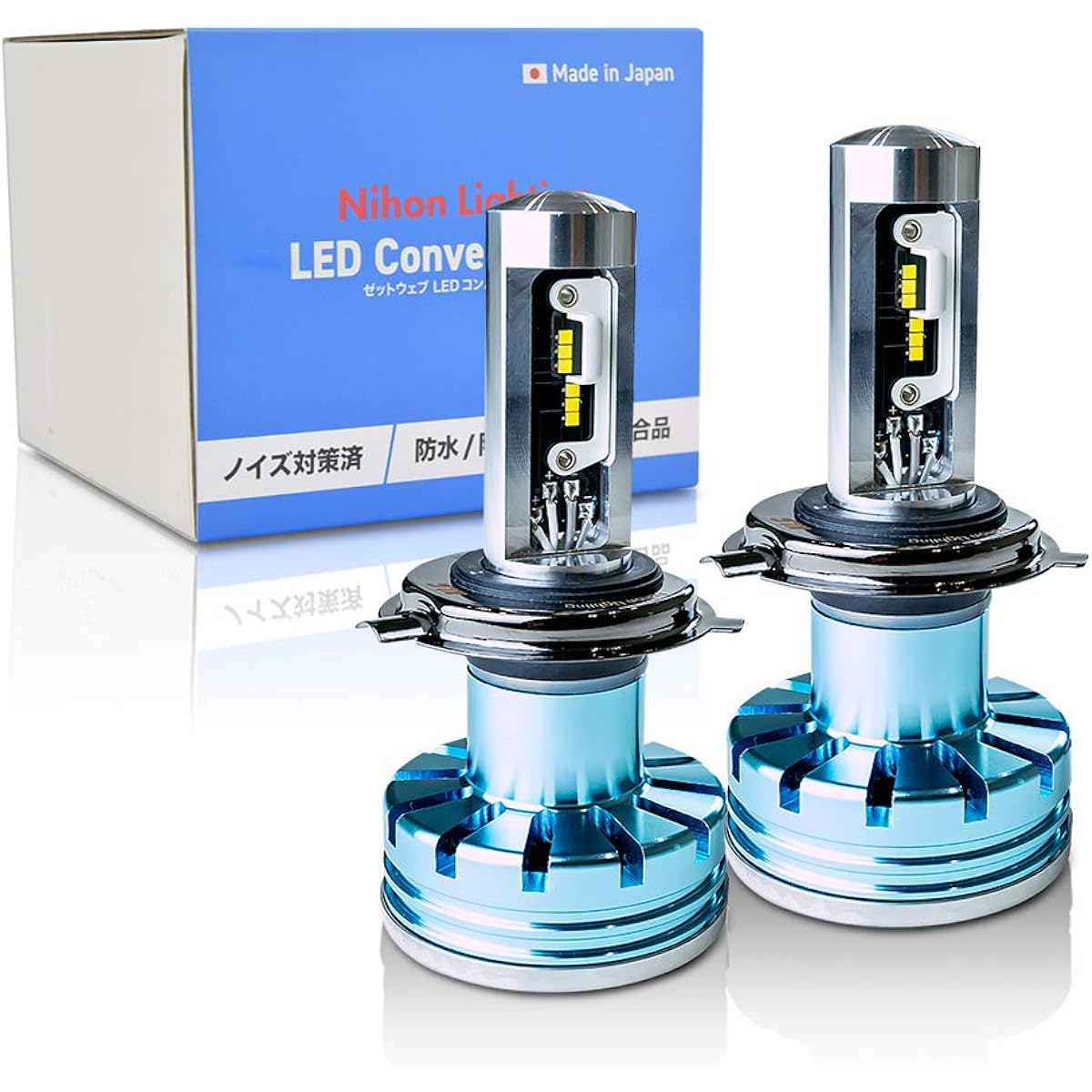 Japan Lighting LED Headlight, Made in Japan, H4, Standard Model, Compatible with Vehicle Inspection, 2 Year Warranty Included, For Lo:6000K Hi:6000K 12V