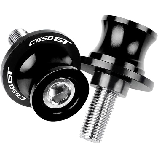 Motorcycle Swing Arm Bobbin Spool Motorcycle Accessories Swing Arm Spool Slider Stand Screw 8MM For B-M-W C650GT C 650 C650 GT 2011 2012 2013 2014 2015 2016 2017 (Color : Black)
