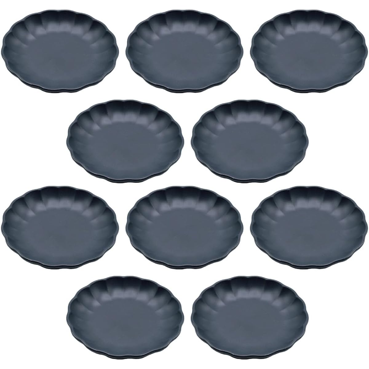 Taiwa Medium Plate, 16 cm, Slate Gray, Set of 10, Dishwasher Safe, Melamine Tableware, Contains Biomass Ingredients, Stain Resistant, Scratch Resistant, Bell Matte Finish, Commercial Use, Made in Japan, Aube SJ-31-SLGM
