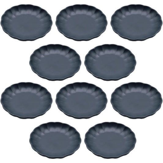 Taiwa Medium Plate, 16 cm, Slate Gray, Set of 10, Dishwasher Safe, Melamine Tableware, Contains Biomass Ingredients, Stain Resistant, Scratch Resistant, Bell Matte Finish, Commercial Use, Made in Japan, Aube SJ-31-SLGM