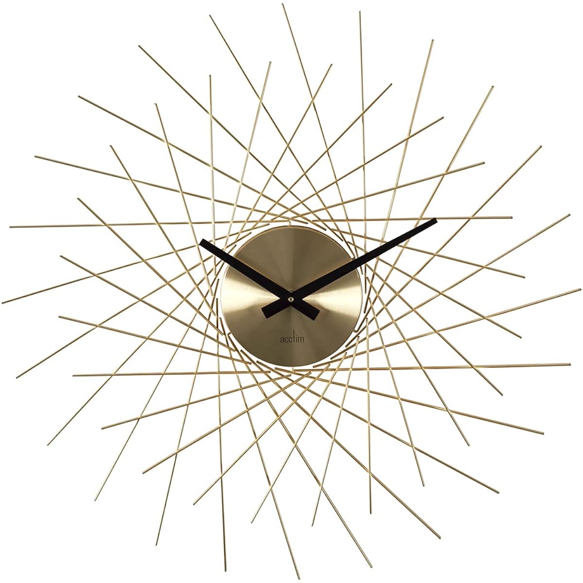 Acctim 'Lohne' Design Spoke Style Metal Wall Clock Brass Finish 49cm