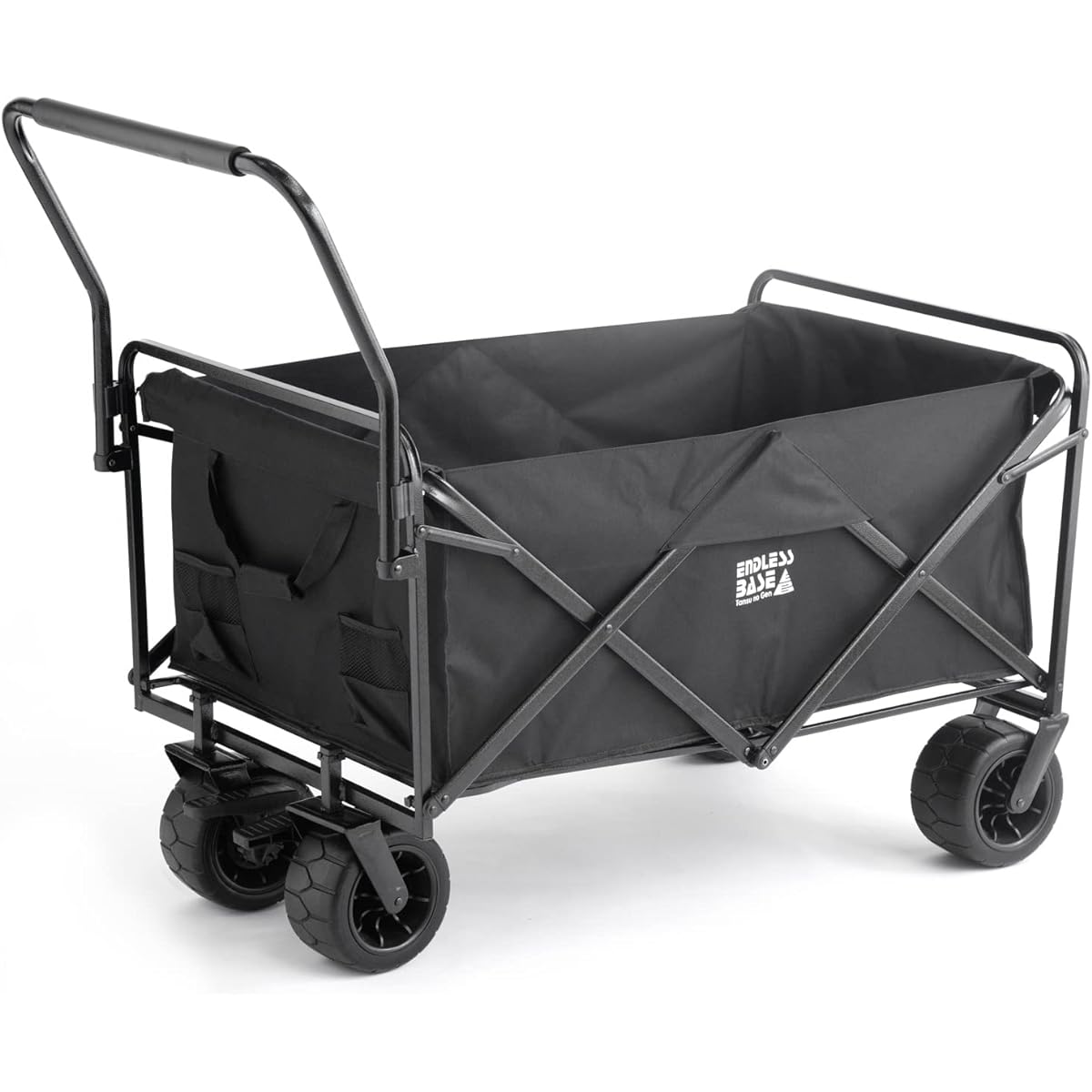 ENDLESS-BASE Carry Wagon Large Capacity 200L Load Capacity 150kg Large Tire Folding Outdoor Cart Wagon 45600002(77858)