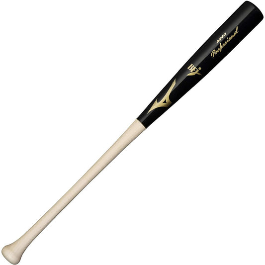 MIZUNO Hardball Wooden Bat Hardwood Professional 1CJWH17540 09 Black x Exposed Fabric M40 84cm
