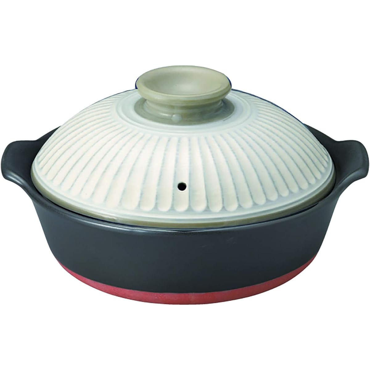 Banko-yaki Steamed Earthen Pot No. 9 IH Compatible 2.4L Kikuka Konahiki Made in Japan 18223