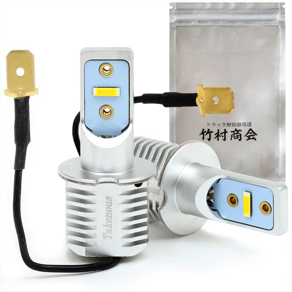 Takenous Truck Guy Purveyor Takemura Shokai 24V H3 LED Fog Lamp Built-in Lighting and Flashing Switch Truck H3LED Bulb H3 Fog LED (White Normal Polarity)